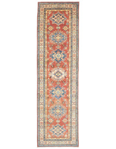 Rug Kazak Co 80x297 Brick Red Blue