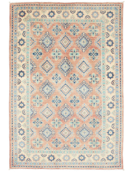 Rug Kazak Co 119x177 Terracotta And Blue