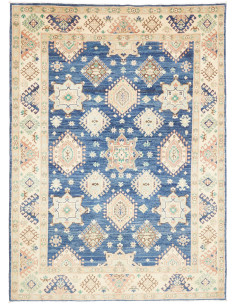 Rug Kazak Co 173x240 Deep Blue Cream