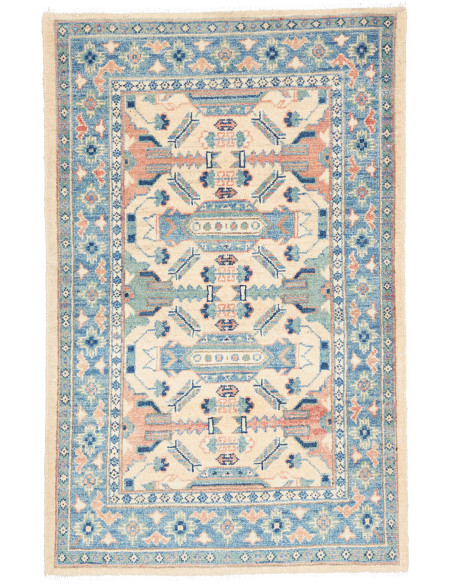 Rug Kazak Co 80x126 Blue Ivory