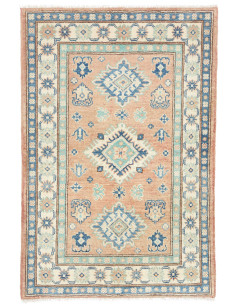 Tappeto Kazak Co Afgahnistan 82x123 Pesca Blu