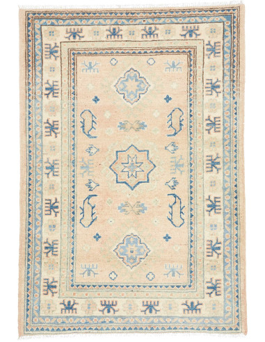 Rug Kazak Co 81x119 Rosy Beige And Blue