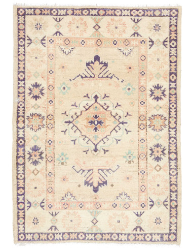 Rug Kazak Co 85x123 Cream With Lavender Peach