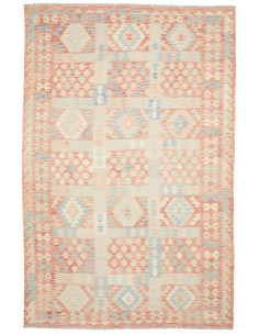 Rug Killim 193x300 Terracotta Sky Blue