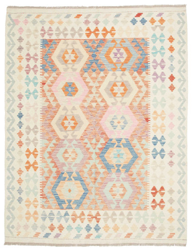 Rug Killim 157x201 Ivory Pastel (light Blue