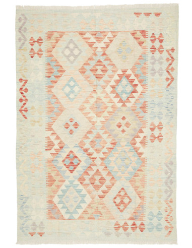 Rug Killim 124x181 Pale Mint Terracotta