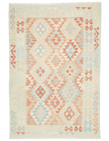 Rug Killim 124x181 Pale Mint Terracotta