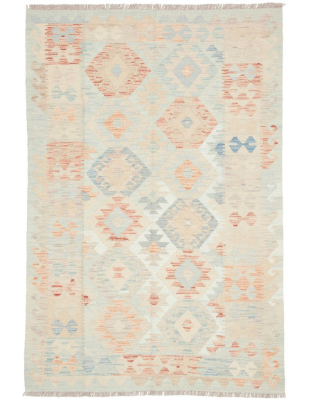 Rug Killim 122x179 Off-white Terracotta Orange