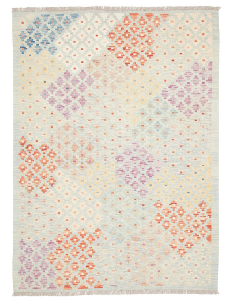 Rug Killim 127x175 Pastel Blue Multicolor