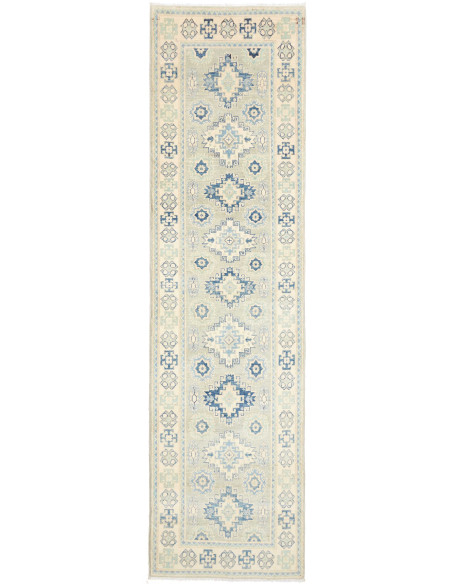 Rug Kazak Co 78x291 Blue And Light Beige