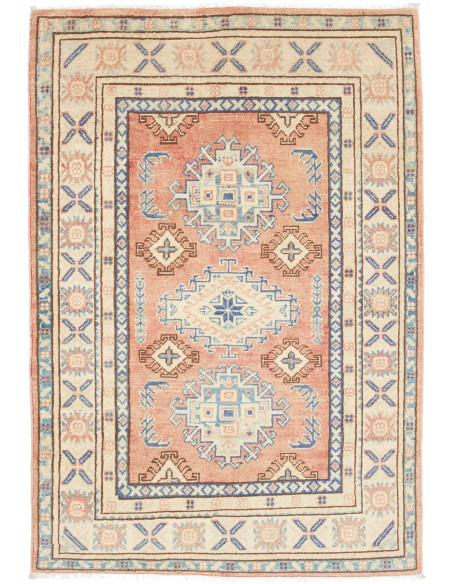Rug Kazak Co 100x147 Terracotta Blue