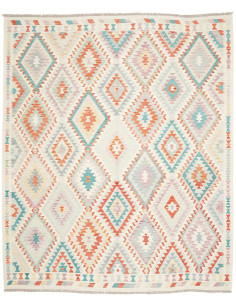 Rug Killim 251x298 Ivory Coral