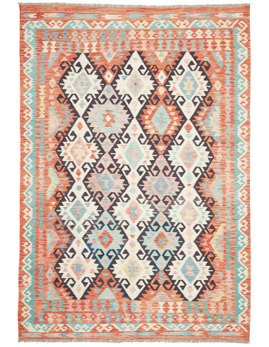 Tappeto Kilim Afghanistan 203x292 Arancio Terra