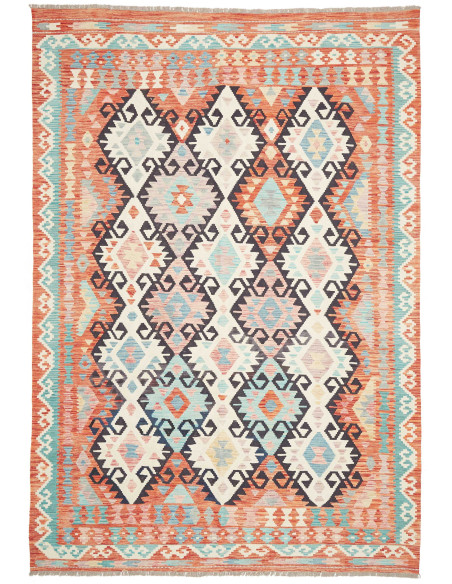 Tappeto Kilim Afghanistan 203x292 Arancio Terra