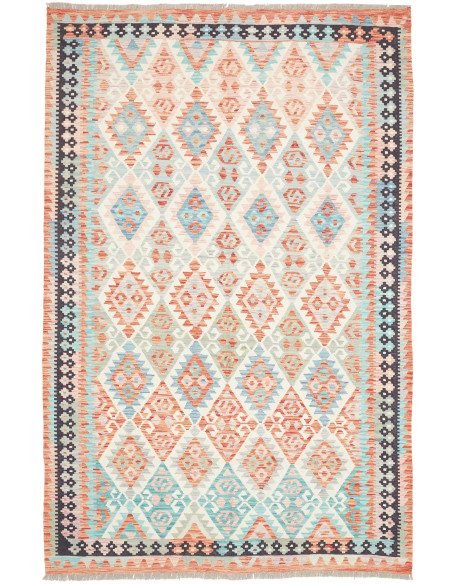 Rug Kilim Afghanistan 173x262 Coral Orange Aqua