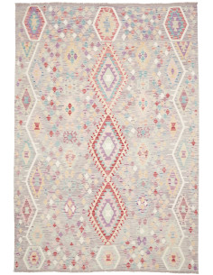 Rug Kilim Afghanistan 203x301 Grey-lilac Turquo