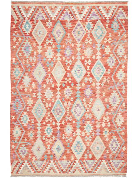 Tappeto Kilim Afghanistan 200x300 Arancio Terra