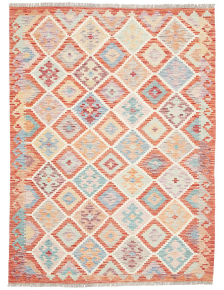 Rug Kilim Afghanistan 150x204 Orange Pastel Mul