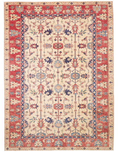 Rug Kazak Fine Pakistan 272x372 Cream Red