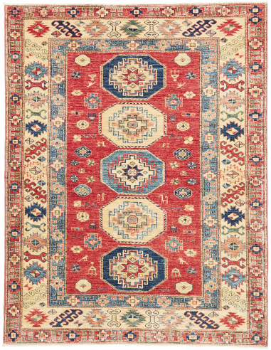 Rug Kazak Fine Pakistan 148x191 Red Cream