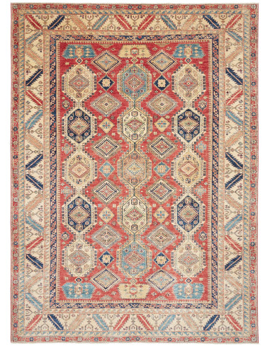 Tappeto Kazak Fine Pakistan 268x370 Rosso Terra