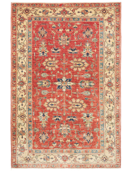 Tappeto Kazak Fine Pakistan 168x245 Rosso Terra