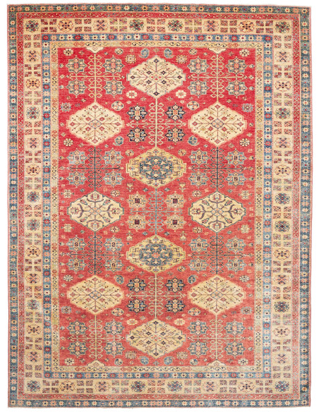 Tappeto Kazak Fine Pakistan 274x374 Rosso Terra
