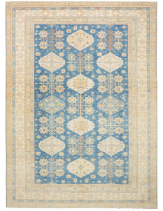 Rug Kazak Fine Pakistan 308x424 Blue Cream