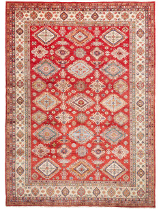 Tappeto Kazak Fine Pakistan 297x410 Rosso Terra