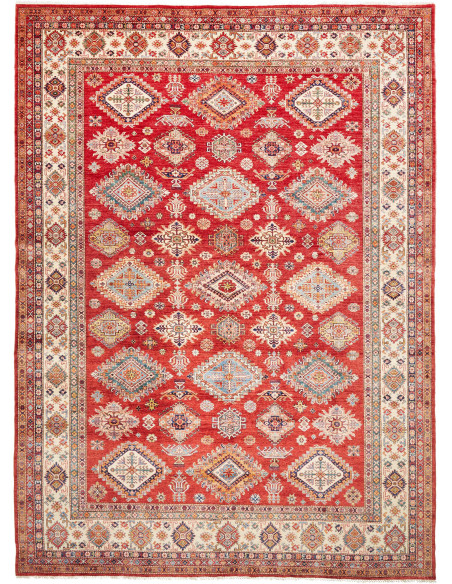 Tappeto Kazak Fine Pakistan 297x410 Rosso Terra