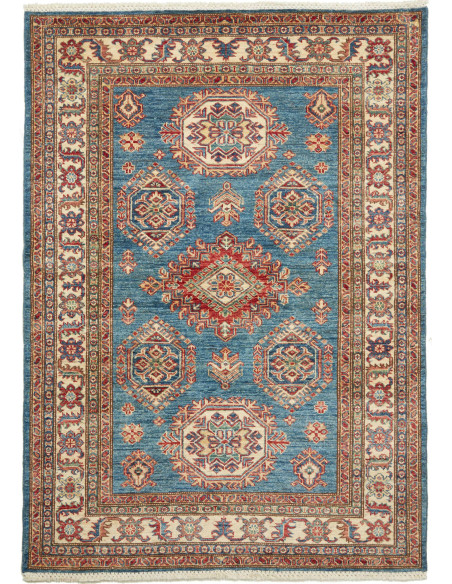 Rug Kazak Fine Pakistan 121x170 Petrol Blue Bei
