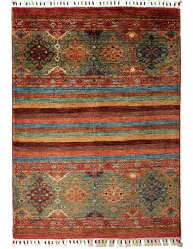 Rug Samarkand Pakistan 84x123 Terracotta Turquo