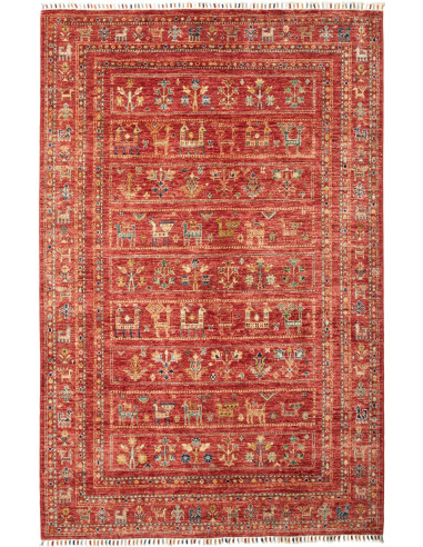 Rubin 142x216 Cm Rubin, Pakistan, Hand-carded Wool (warp: