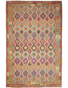 Kilim 198x302 Cm Kilim, Afghanistan, Lana Cardata A Mano