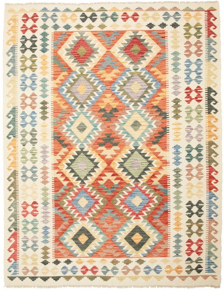 Tappeto Kilim Afghanistan 183x238 Crema Terraco