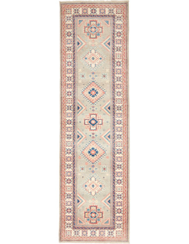 Tappeto Kazak Afghanistan 84x295 Verde Salvia T