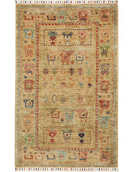 Tappeto Rubin Pakistan 80x126 Beige Rosso