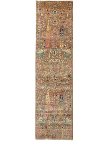 Rug Shahi Fine Pakistan 80x294 Olive Green Brow