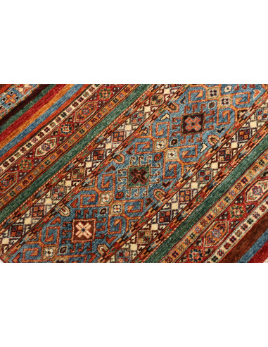 Tappeto Samarkand Pakistan 210x297 Blu Petrolio