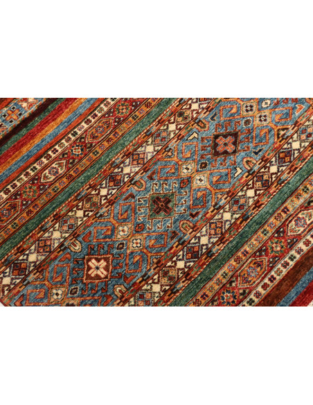 Tappeto Samarkand Pakistan 210x297 Blu Petrolio