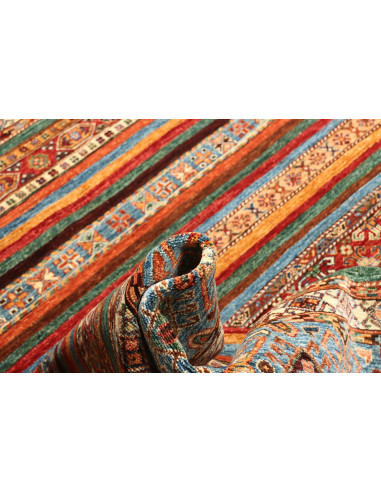 Tappeto Samarkand Pakistan 210x297 Blu Petrolio