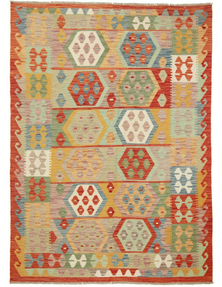 Kilim 148x201 Cm Kilim, Afghanistan, Hand-carded Wool warp: