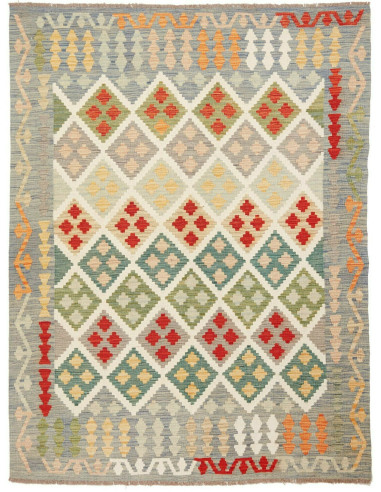 Kilim 150x200 Cm Kilim, Afghanistan, Lana Cardata A Mano