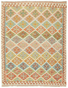 Kilim 153x199 Cm Kilim, Afghanistan, Lana Cardata A Mano