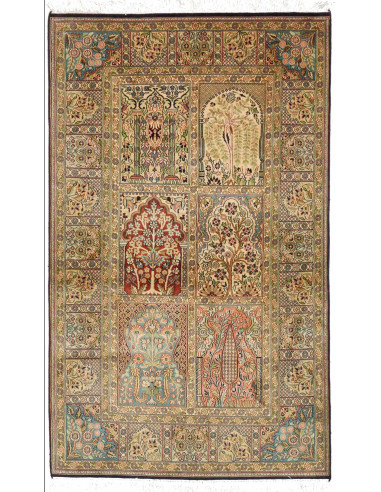 Rug Kashmir India white 92x154
