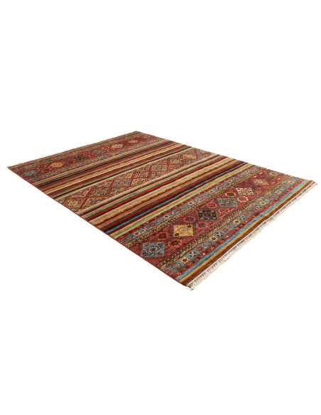 Tappeto Samarkand Pakistan 211x289 Rosso Blu
