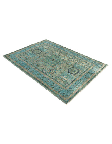 Tappeto Mamlouk Pakistan 125x181 Blu Petrolio T