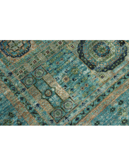 Tappeto Mamlouk Pakistan 125x181 Blu Petrolio T