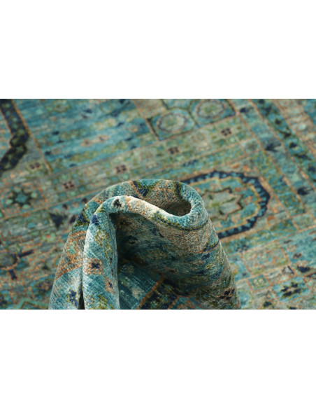 Tappeto Mamlouk Pakistan 125x181 Blu Petrolio T