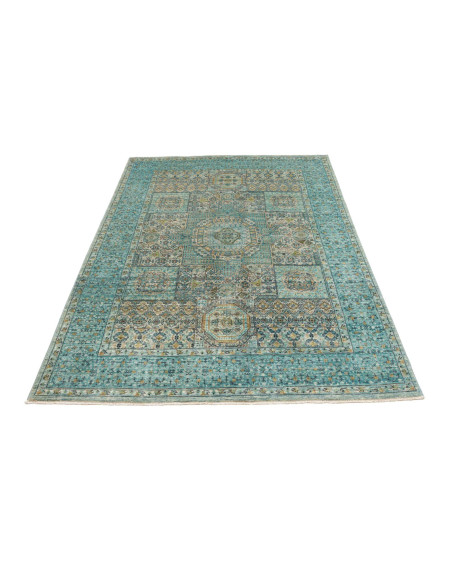 Rug Mamlouk Pakistan 147x204 Turquoise Gold